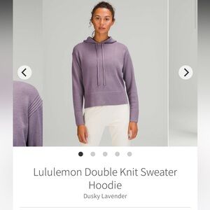Lululemon Double Knit Sweater Hoodie. Dusky Lavendar. M/L